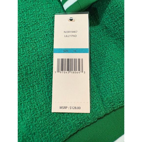 Nanette Lepore NWT  Bomber Jacket  Lily Pad Green Womens Size 16 (110) - Picture 3 of 11